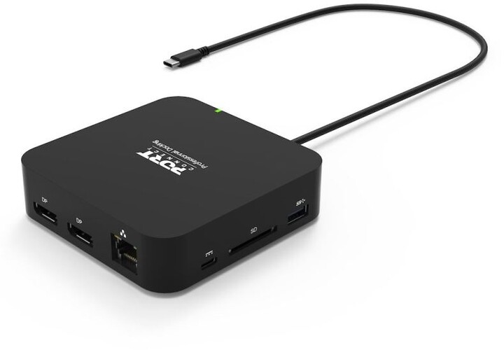 Stacion docking PORT CONNECT USB-C 10v1, 2x4K Display Port, 5x USB-A, USB-C 85W PD, Ethernet, SD