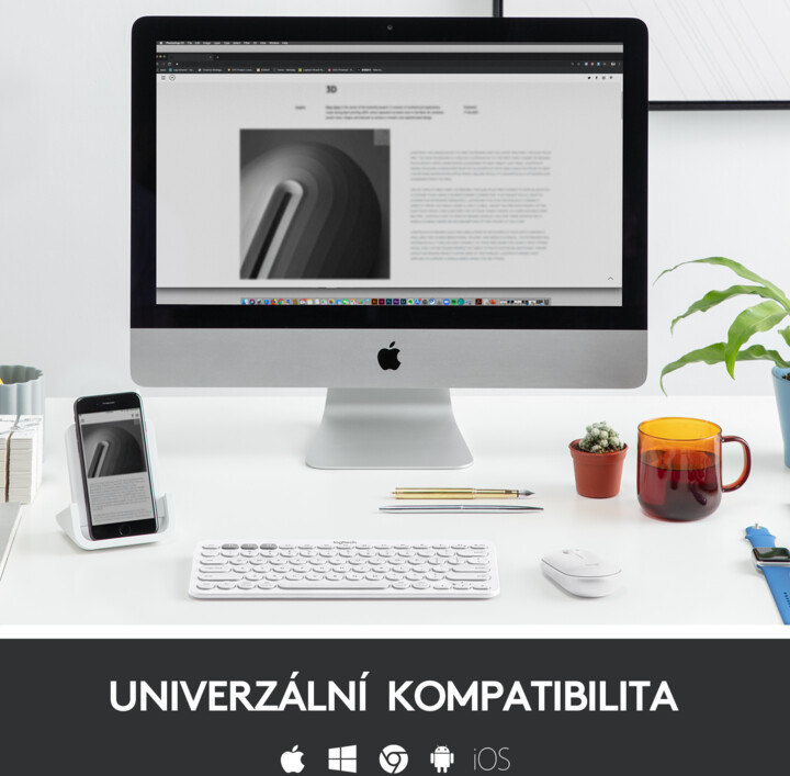 Tastierë Logitech K380, US, e bardhë