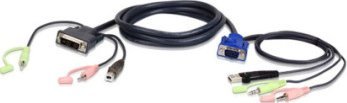 Kabllo KVM ATEN VGA USB në DVI, 3m, shumëngjyrëshe