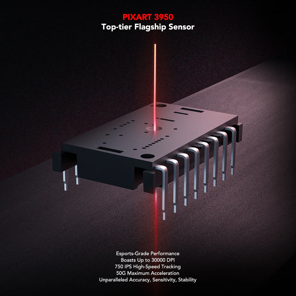 Maus Kysona Jupiter Ultra dual 8k, i kuq