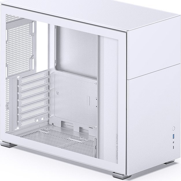 Kutia kompjuterike Jonsbo D41, Micro ATX, panel xhami i temperuar, e bardhë