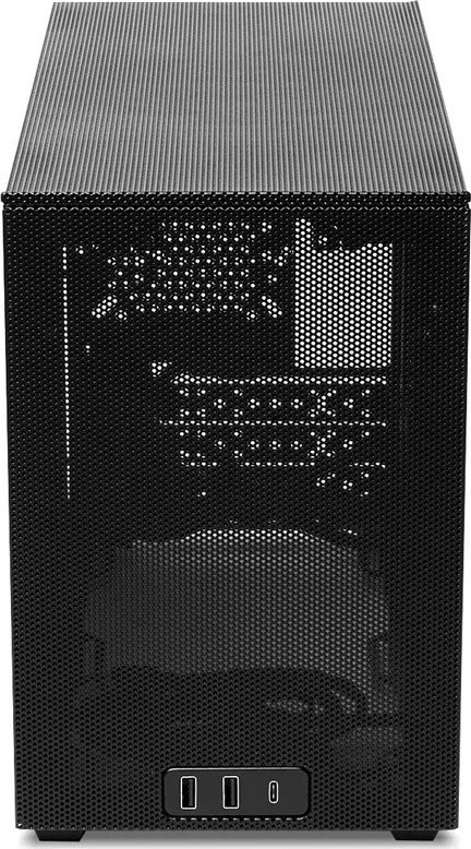 Kasë Ssupd Meshroom D, e zezë, Mini Tower