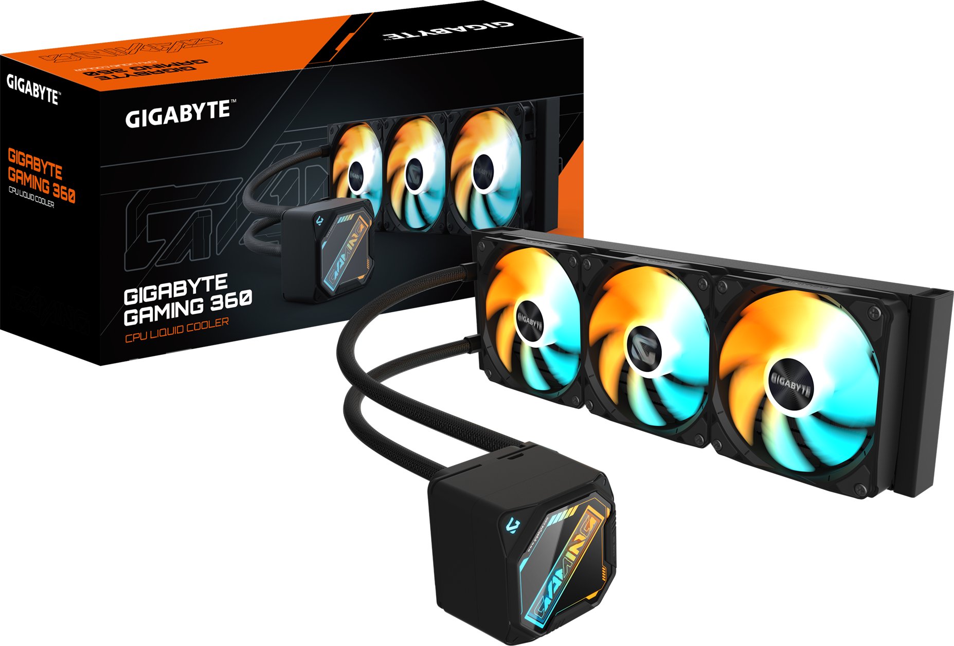 Ftohës likuid CPU GIGABYTE Gaming 360, 360mm, 3x120mm ARGB, i zi