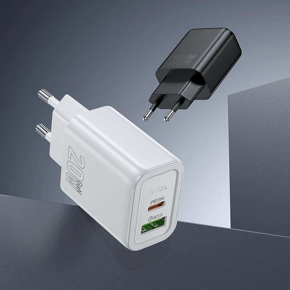 Karikues muri Hoco N61, 20W, PD QC 3.0, i bardhë