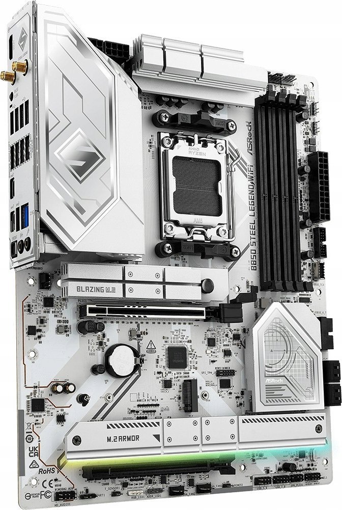 Pllakë amë ASRock B850 Steel Legend WiFi, socket AM5, ATX, gri