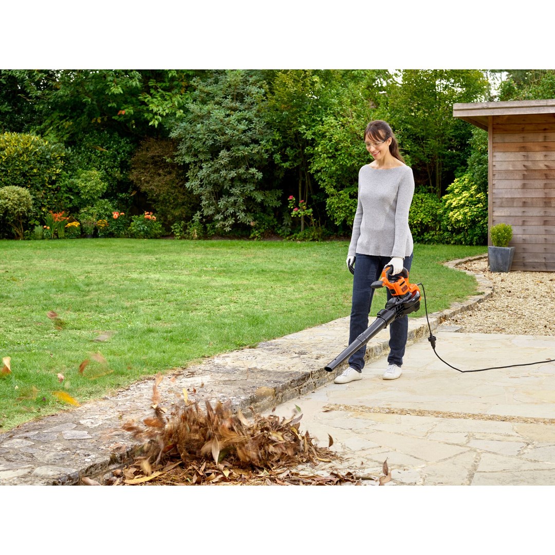 Fshesë kopshti Black&Decker BEBLV300, 3000W, thithëse dhe fryrëse, portokalli
