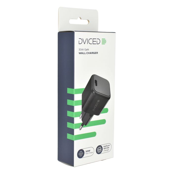 Dviced Wall Charger 30W GaN USB-C EU, Black