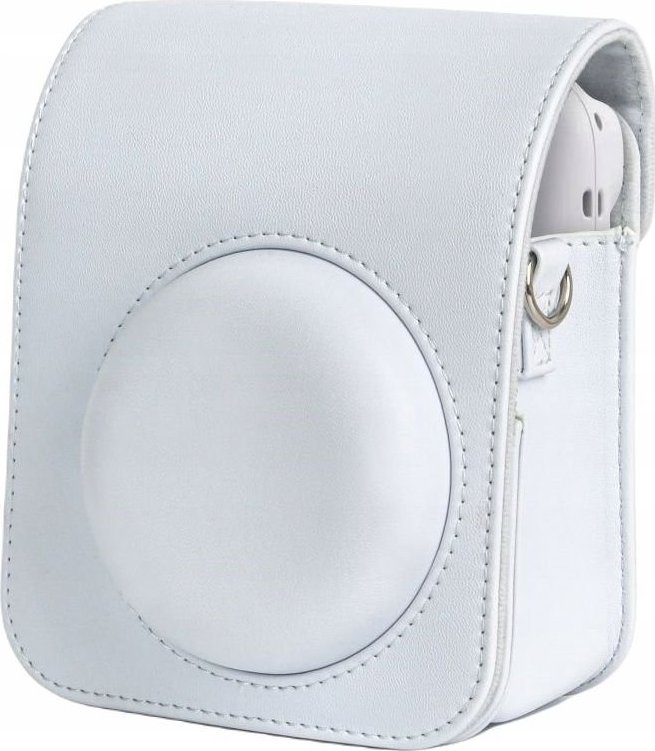 Këllëf LoveInstant për Fujifilm Instax Mini 12, eko lëkurë, me rrip, i bardhë