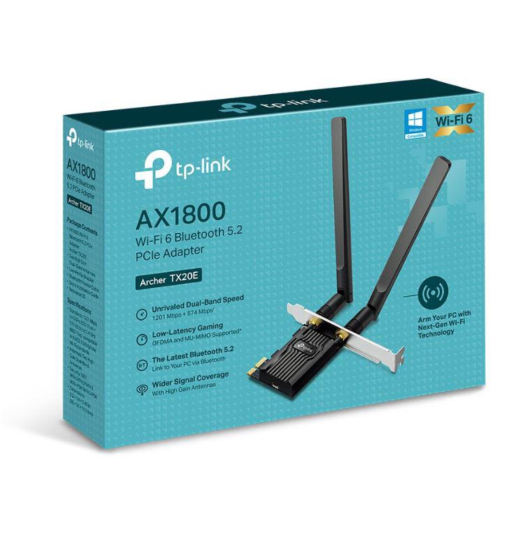 Adapter Wi Fi TP Link Archer TX20E, PCIe, Wi Fi 6 AX1800, Dual Band 2