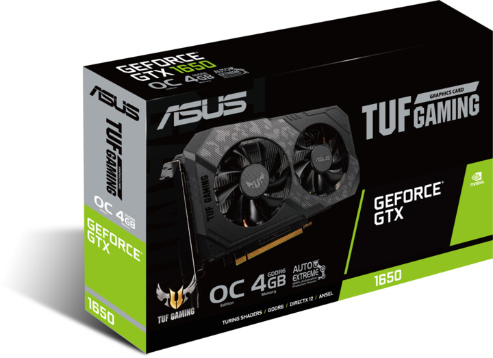 Kartelë grafike ASUS GeForce TUF-GTX1650-O4GD6-P-GAMING, 4GB GDDR6