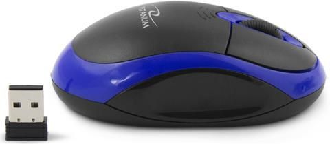 Maus Esperanza Titanum, wireless, USB, i zi dhe i kaltërt