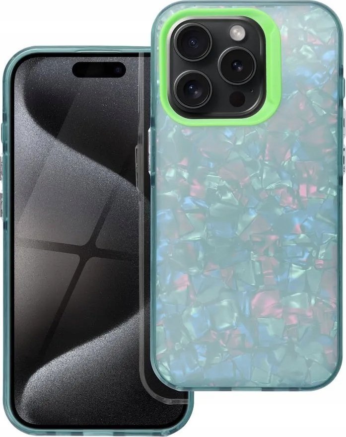 Mbajtëse telefoni Tutti Frutti për iPhone 13 Pro, TPU PU, jeshile