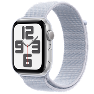 Apple Watch SE2 v3 GPS, 44mm, Silver Aluminum Case with Blue Cloud Sport Loop