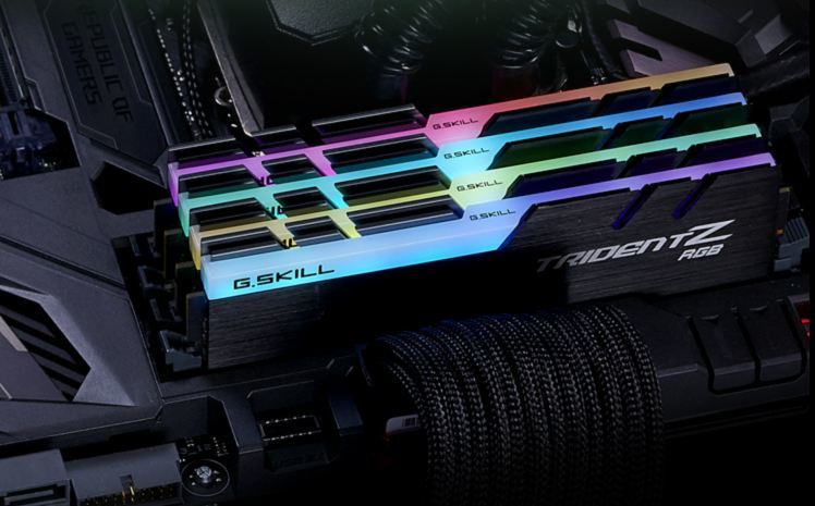 Memorie G.Skill Trident Z RGB, DDR4, 32 GB, 3200 MHz, CL14, F4-3200C14D-32GTZR