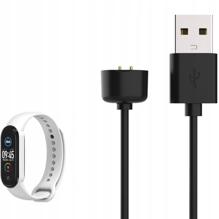 Kabllo karikimi FIXED USB A për Xiaomi Mi Band 5 6 7, 1m, 2.5W, e zezë