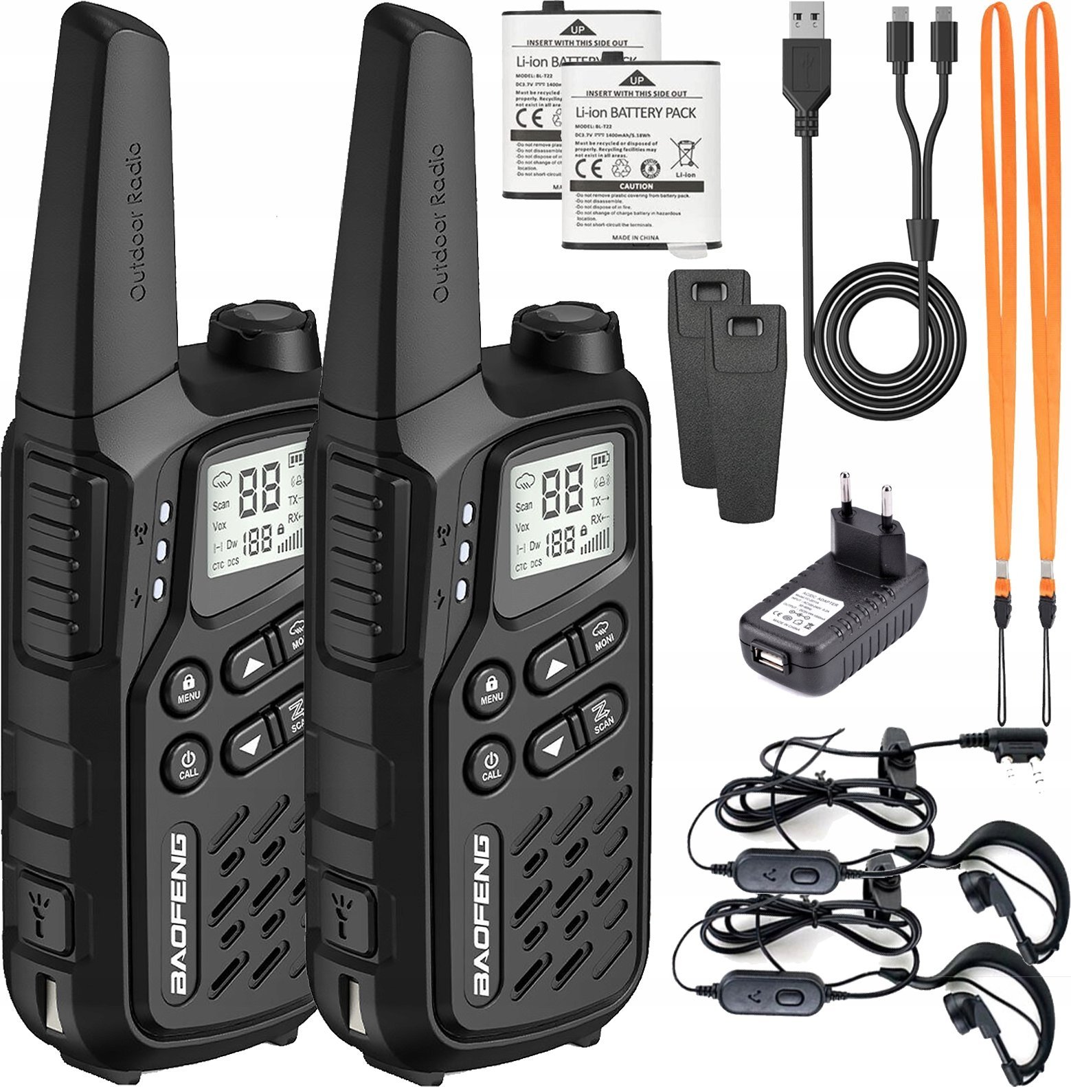 Radiolidhje Baofeng BF-T25E, PMR, rreze deri 10 km, e zezë