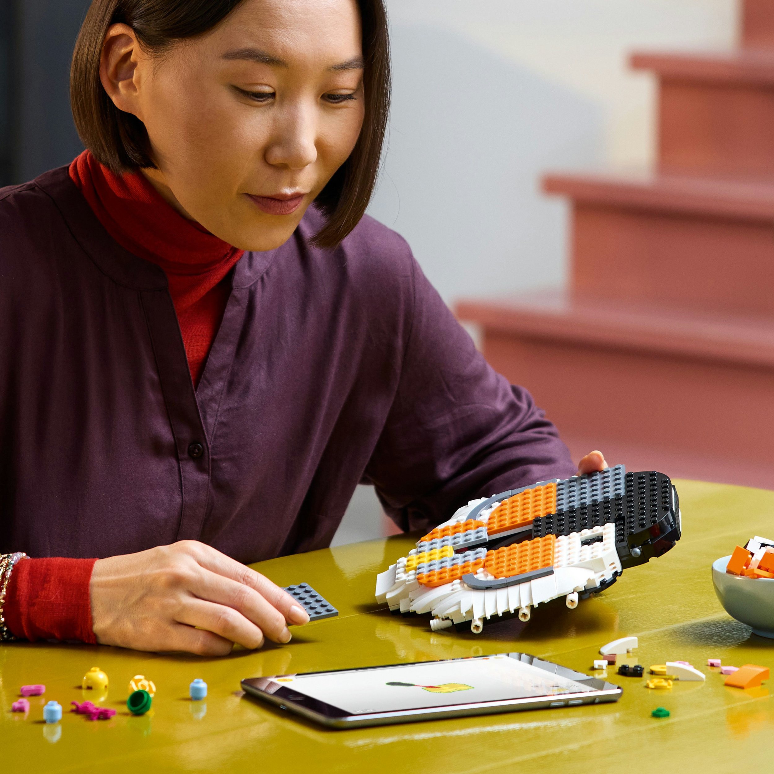 Set LEGO Art The Fauna Collection Tiger, dekor muri, për të rritur, shumëngjyrësh