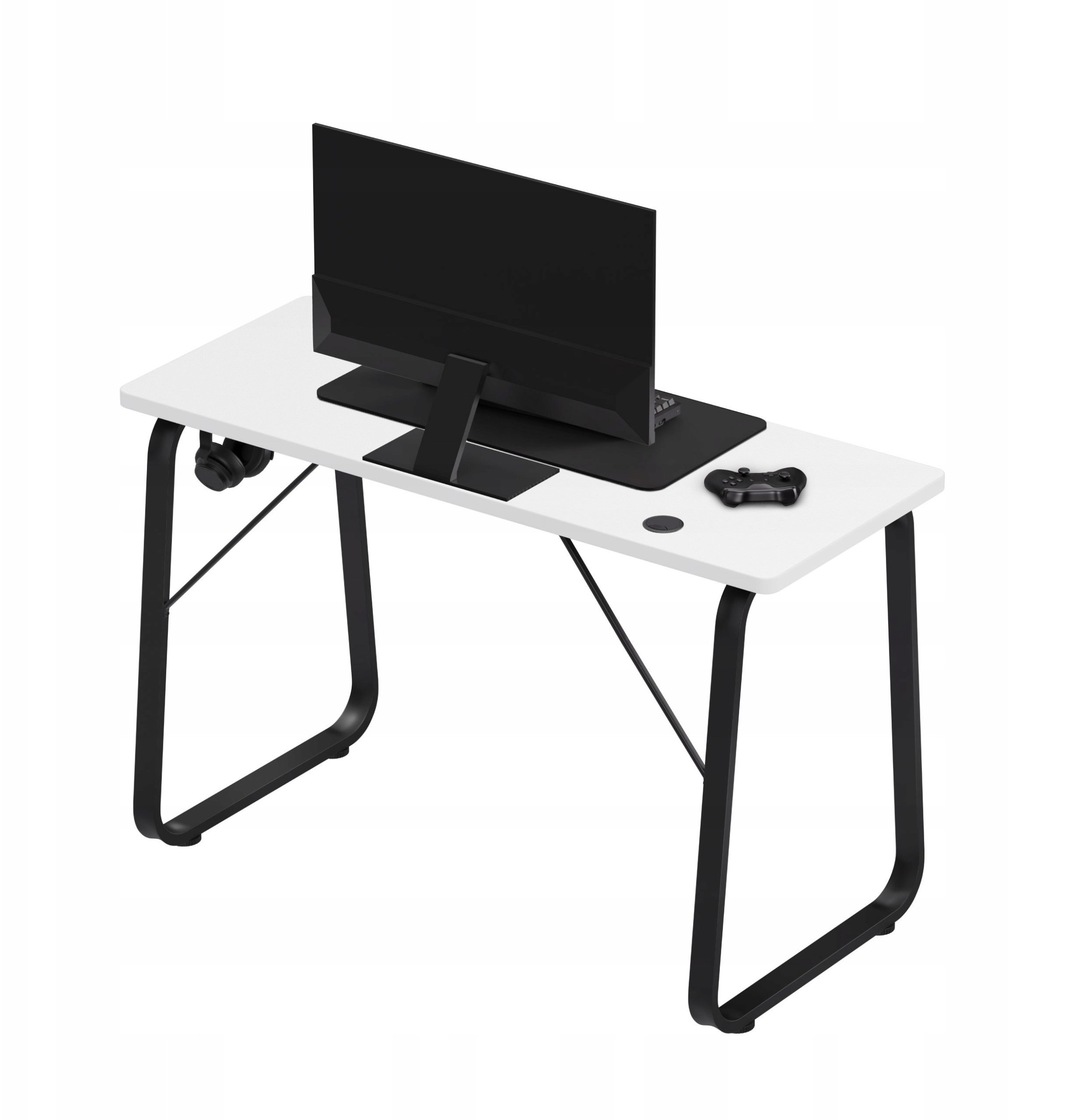 Tavolinë gaming Huzaro Hero 1.5, 120 cm, për gamer, e bardhë