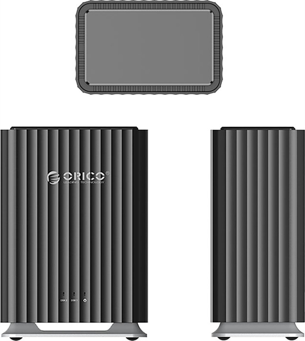 Kuti eksternale Orico 9728C3, për 2 disqe 2.5" 3.5", USB C 3.2, e zezë