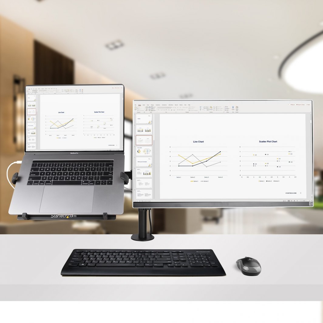Krah monitori me tabaka laptopi StarTech, VESA, deri 32", i zi