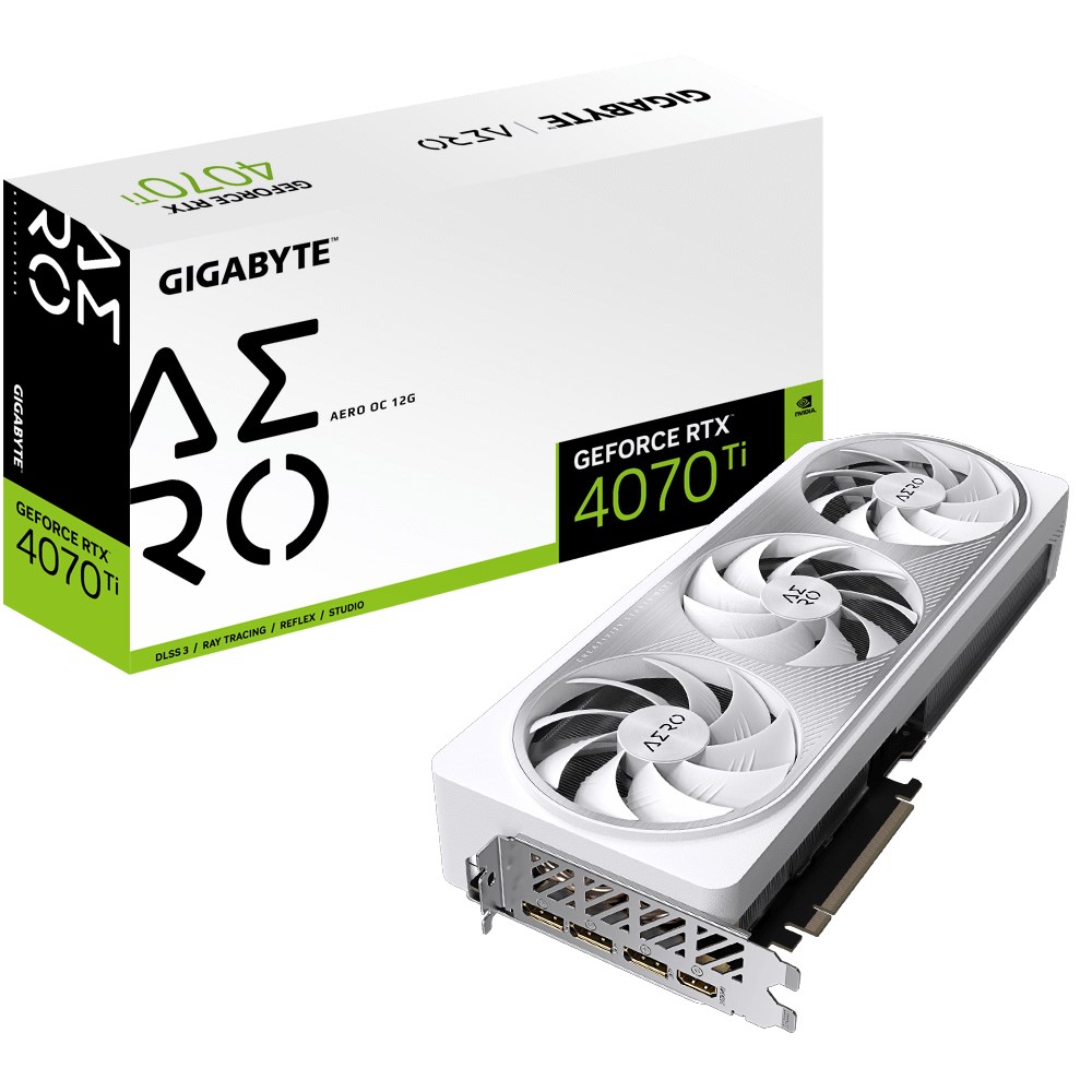 Kartë grafike GIGABYTE NVIDIA GeForce RTX 4070 Ti, 12 GB GDDR6X, GV-N4070AERO
