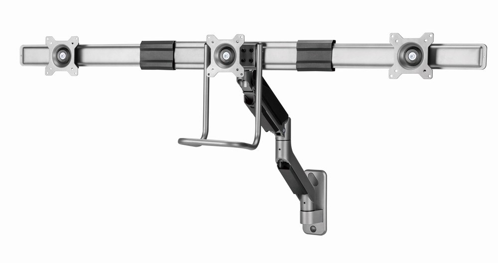 Mbajtëse monitori MA-WA3-01, 17-27", 6kg, VESA 100x100, 3 Ekrane, e hirtë