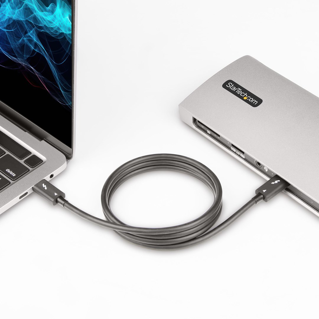 Kabllo Thunderbolt 4 StarTech.com, 3ft, 40Gbps, 100W, e zezë