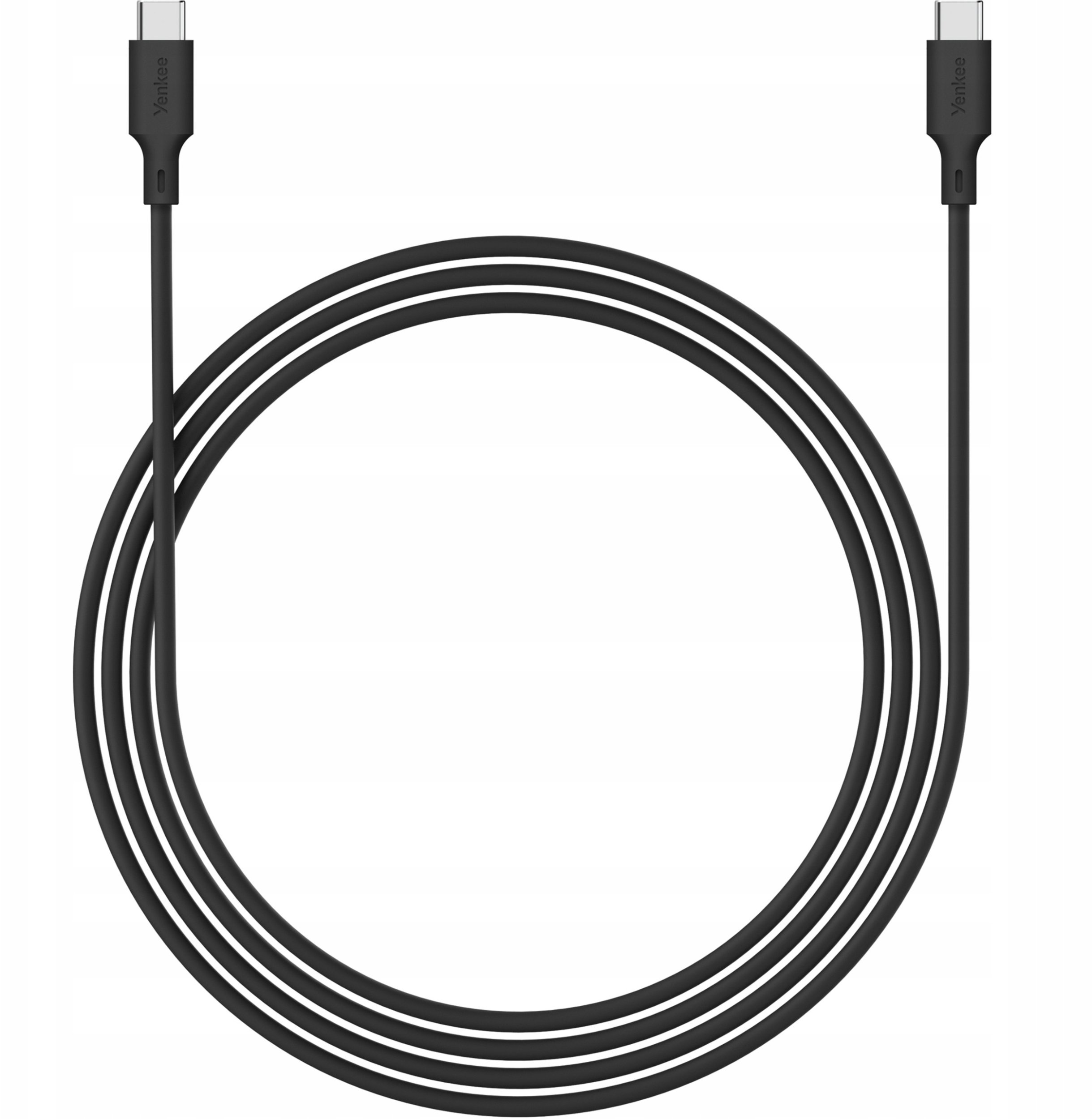 Kabllo USB C në USB C Yenkee YCU C115, 1.5m, silikon, i zi