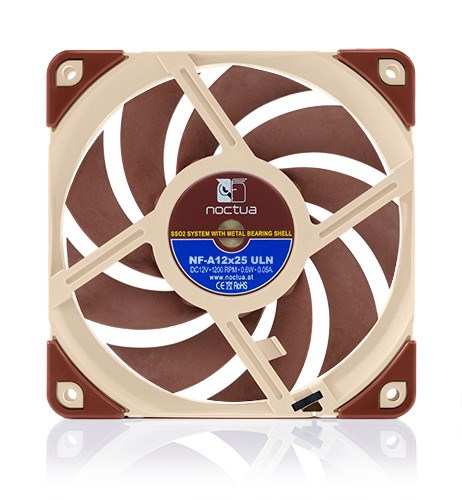 Ftohës Noctua NF A12x25 ULN, 12 cm, i kuq / bezhë