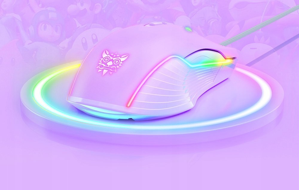 Mouse gaming ONIKUMA CW905, me kabllo, 7 butona, vjollcë me dritë RGB