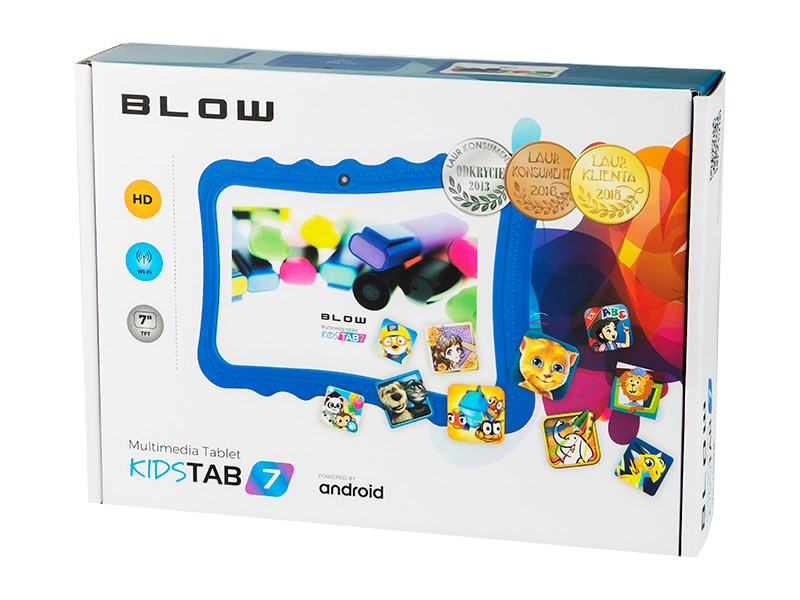 Tablet Blow Kidstab 7.4, 2GB/32GB, i kaltër + mbrojtëse