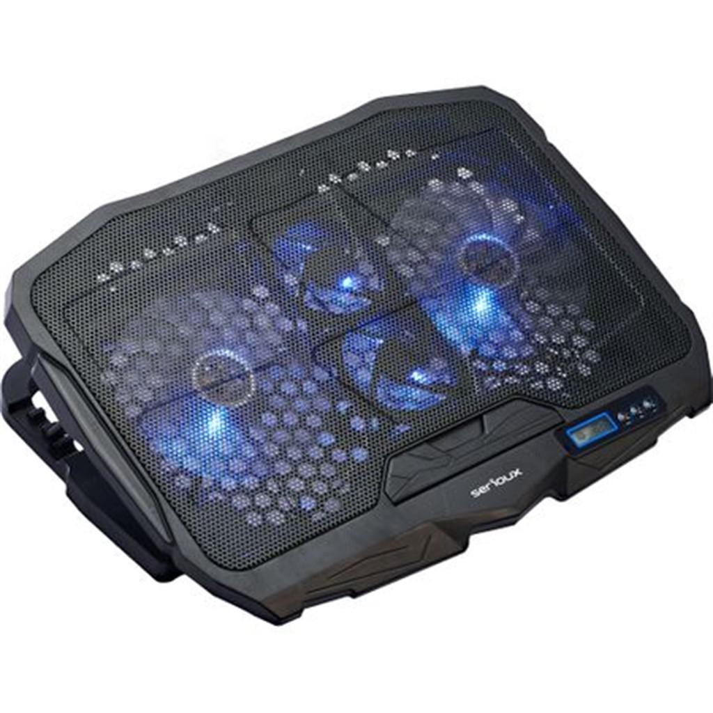 Ftohës laptopi Serioux NCP025, 10-17.3", 4 ventilatorë, USB, i zi