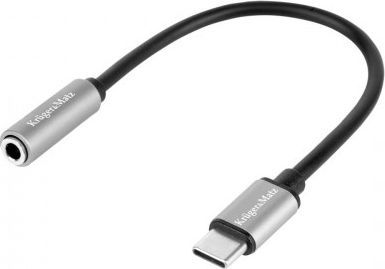 Adapter audio Kruger&amp;Matz USB C në 3.5mm, argjendtë