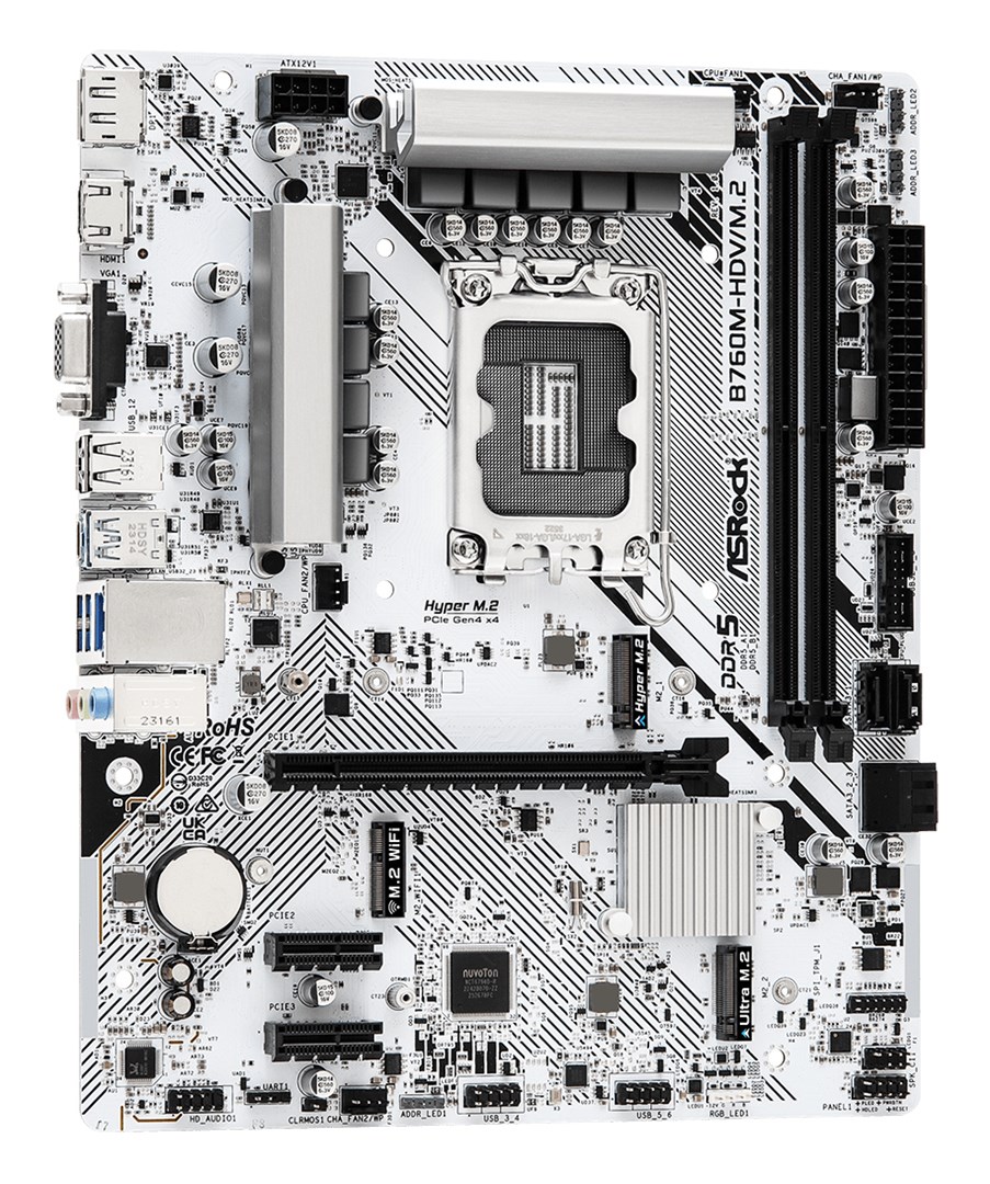 Pllakë amë ASRock B760M HDV M.2, DDR5, mATX, e zezë