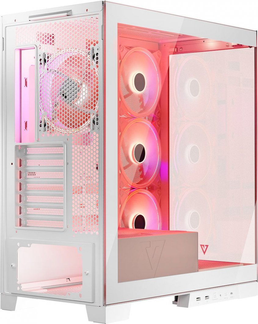 Kasë Modecom Volcano Space Apex ARGB, e bardhë, Midi Tower