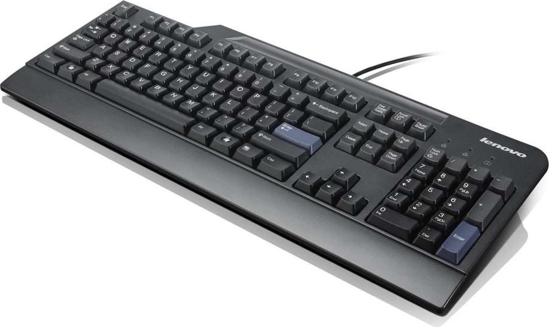 Tastierë Lenovo 41A5289, me kabllo USB, layout anglisht, e zezë
