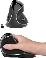 Maus ergonomik Delux M618, wireless, 1600 DPI, argjendtë
