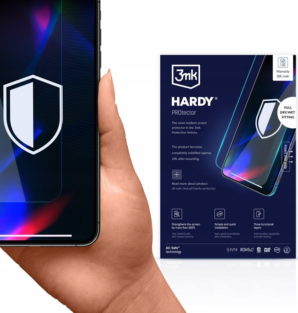 Film mbrojtës për tablet 3MK Aio Hardy Protector, set 5 copë, montim i lagësht dhe i thatë, transparent