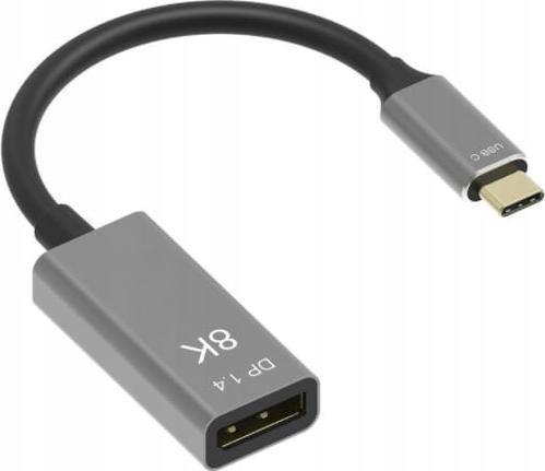 Adaptor kabllo USB-C në DisplayPort 1.4, 8K 5K 4K, 240Hz, i zi