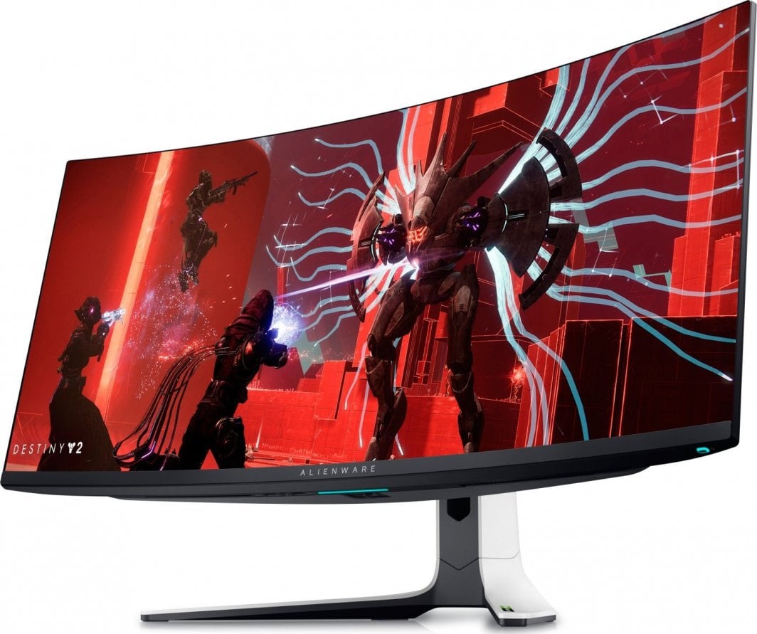 Monitor Dell Alienware AW3423DW OLED, 34'', UltraWide QHD, i zi/bardhë