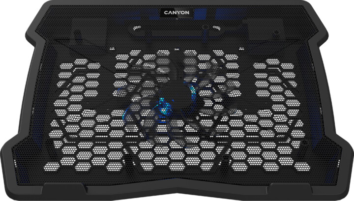 Mbajtëse ftohëse CANYON NS02 për laptop 10-15.6 ", LED, e zezë