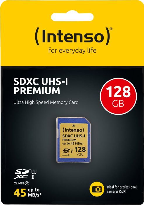 Kartelë memorie Intenso Premium SDXC, 128GB, Class 10 UHS-I 2