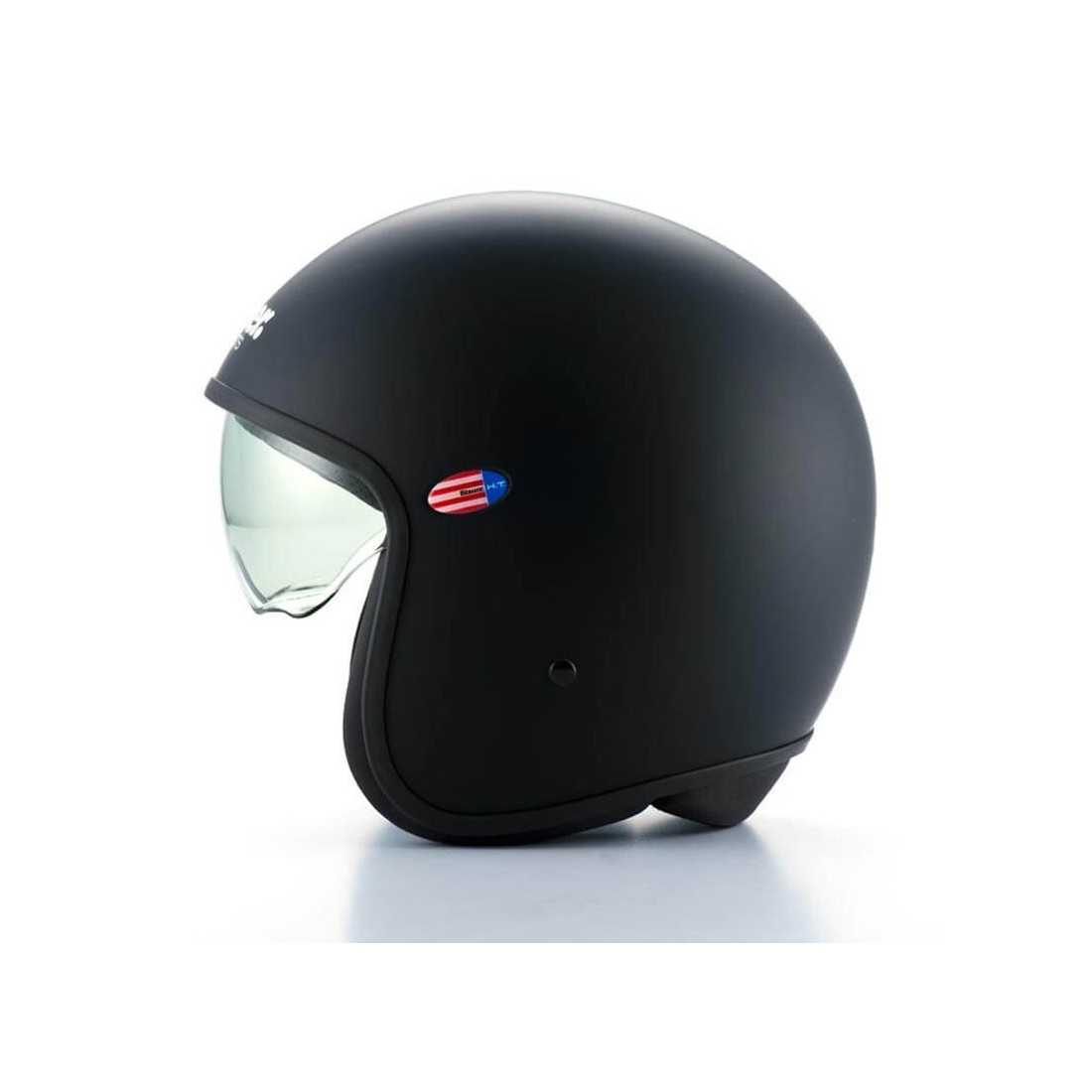 Helmetë moto Jet BLAUER HT Pilot 1.1, monokrom, mat, e zezë