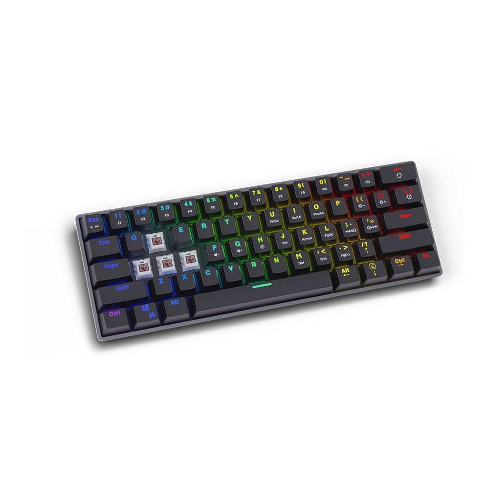 Tastierë mekanike Gaming Savio BLACKOUT, USB, Outemu Brown,RGB, e zezë