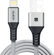 Kabllo USB Quick USB A në Lightning, 1.5 m, e hirta
