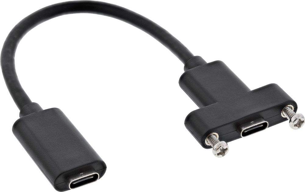 Kabllo zgjatëse USB InLine 33441H, USB C në USB C, 20cm, e zezë