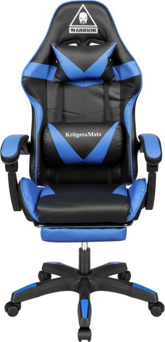 Karrige gaming Kruger&amp;Matz GX-150, lëkurë ekologjike, me mbështetëse këmbësh, blu 3