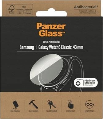 Xham mbrojtës PanzerGlass për Samsung Galaxy Watch6 Classic 43mm, i tejdukshëm