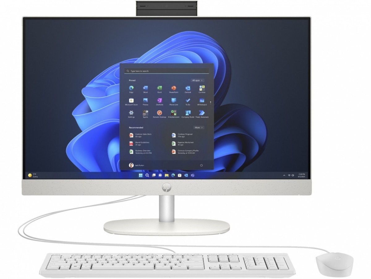 Kompjuter All in One HP ProOne 240 G10, Intel Core Ultra 5, 16GB RAM, 512GB SSD, i bardhë