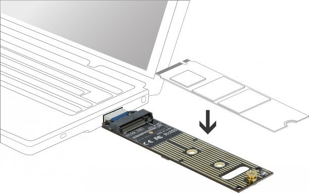 Adapter SSD DeLOCK 64069, M.2 PCIe NVMe, USB A, i zi 2